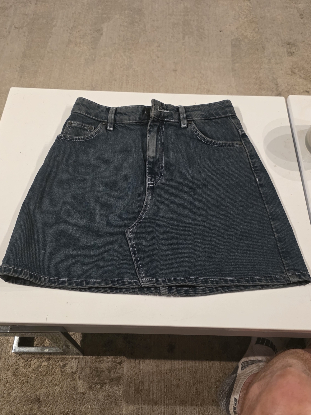 Topshop Dark Blue Denim Mini Skirt